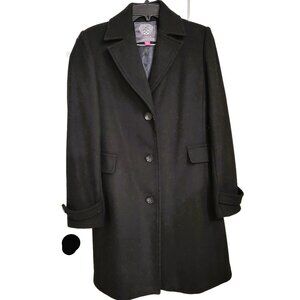 Vince Camuto Single-Breasted Wool Blend Coat Women's Size S Black